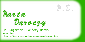 marta daroczy business card